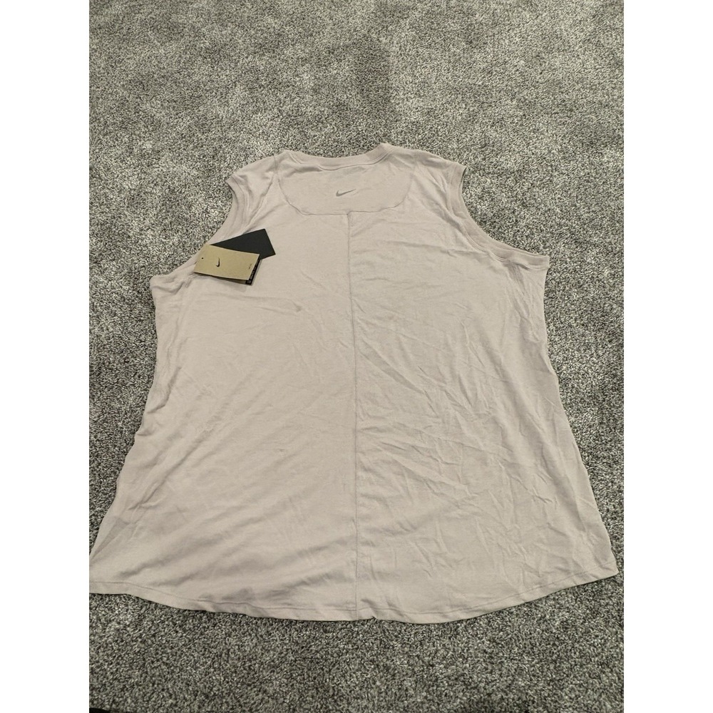 New Nike Women's One Relaxed‎ Dri-FIT Tank Top Mauve Size XL Lightweight Shirt - Picture 9 of 9